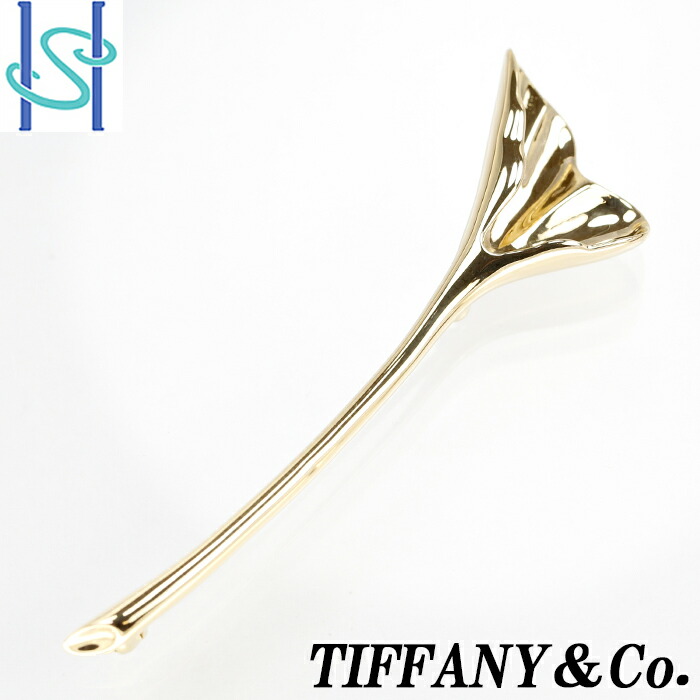 ティファニー ブローチ K18 イエローゴールド 葉 リーフ Tiffany Co Tiffany ジュエリー アクセサリー レディース ブランド 18金 誕生日 バースデー 記念日 贈り物 プレゼント ギフト お祝い ご褒美 パーティー イベント 普段使い デイリー シンプル 中古 Sh