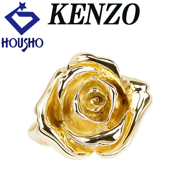 KENZO✨️ ケンゾー フラワー ゴールド チョーカー 美品 KENZO ケンゾー ネックレス フラワー 花 ゴールドカラー
