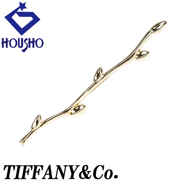 【母の日 ギフト】ティファニー ブローチ K18イエローゴールド TIFFANY&Co. リーフ 植物 ボタニカル 地金のみ 石なし 【中古】【903150】