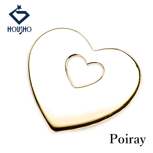 【移転OPEN記念1ヶ月連続セール第3弾 最大2万円クーポンなど】poiray ポアレ ペンダントトップ K18イエローゴールド ハート 地金のみ 石なし 透かし 【中古】【905805】｜宝正-ホウショウ-店