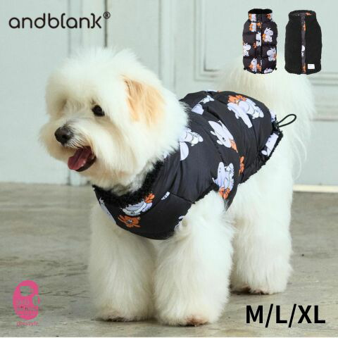 犬 冬服 後ろ側食い違い 防寒 ヒッポプリント リヴァーシブル より良い 韓国 ブランド名 andblank 今めかしい カワイイ インスタ映え 裾あたり近所合わせる 中綿入り口・入口 軽さ 生あたたかい