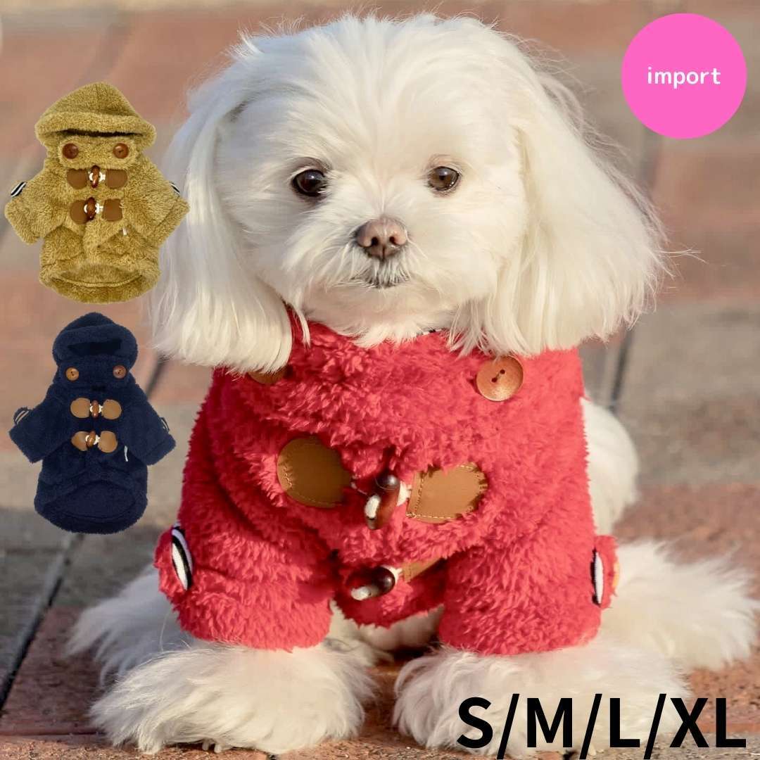 楽天市場】犬 服 冬服 防寒 ZOOBICO ボア フリース ダッフルコート