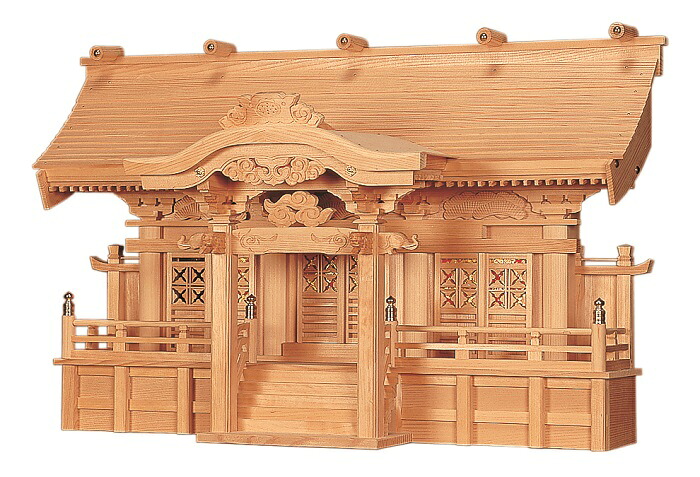 神棚 通し大屋根 見込み三社 ひのき