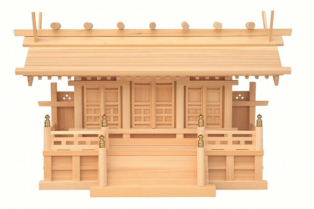 神棚 専門職 通し大屋根 三社 鹿屋野（かやの） 日本製 飾りつけ金具がございません