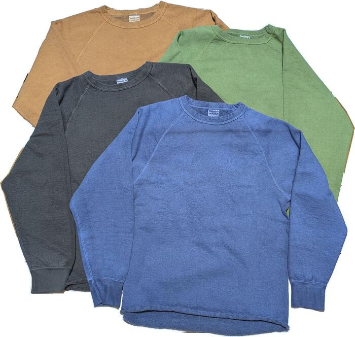 ワラワラ運動競技 えの具 ダイ 13薬局衡オンス 労働者の一団 メンズ トレーナー 日本製 WALLA WALLA SPORT PIGMENT DYE 13薬局衡オンス CREW sweat shirts 039