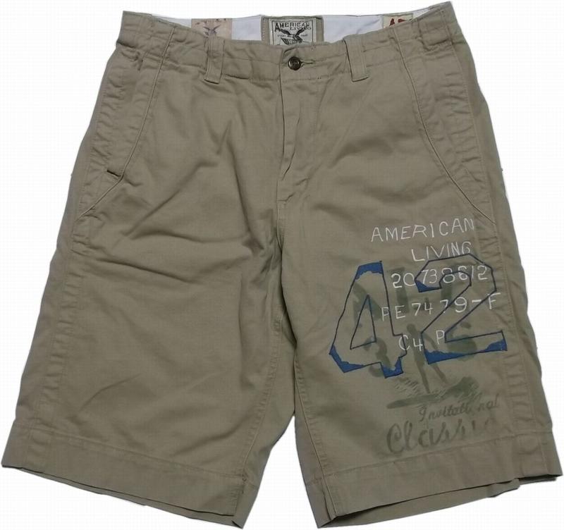 アメリカンリビング 刺繍＆プリント チノクロス ショートパンツ メンズ American Living SHORT PANTS 004
