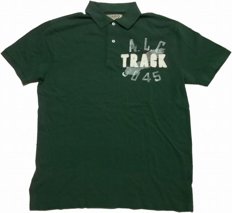 アメリカンリビング 半袖 鹿の子 ポロシャツ ウォッシュ加工 ワッペン＆プリント グリーン メンズ American Living POLO SHIRTS 003