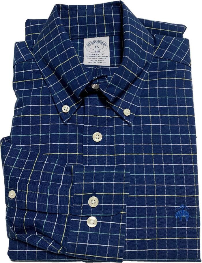 ブルックスブラザーズ 長袖 ワンポイント ボタンダウンシャツ チェック ライトネイビー Brooks Brothers SHIRTS 026 10,842円