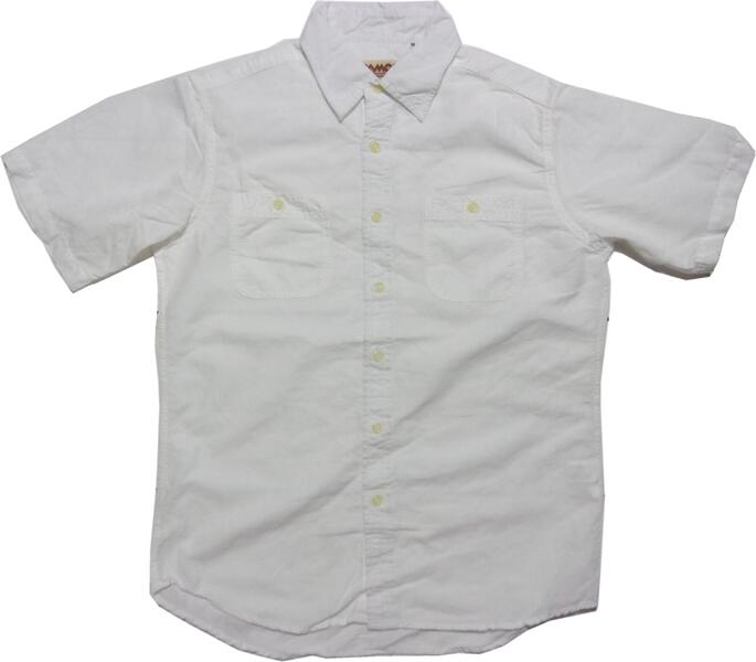 カムコ 半袖 綿織物 リネン 細工物プルオーバー 白いこと メンズ CAMCO COTTON LINEN WORK SHIRTS 033