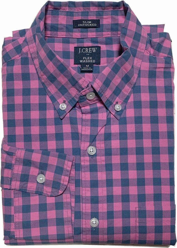 ジェイ労働者の一団 長袖 照合のしるし ボタンダウンシャツ サクラ色 メンズ J.CREW BD SHIRTS 022