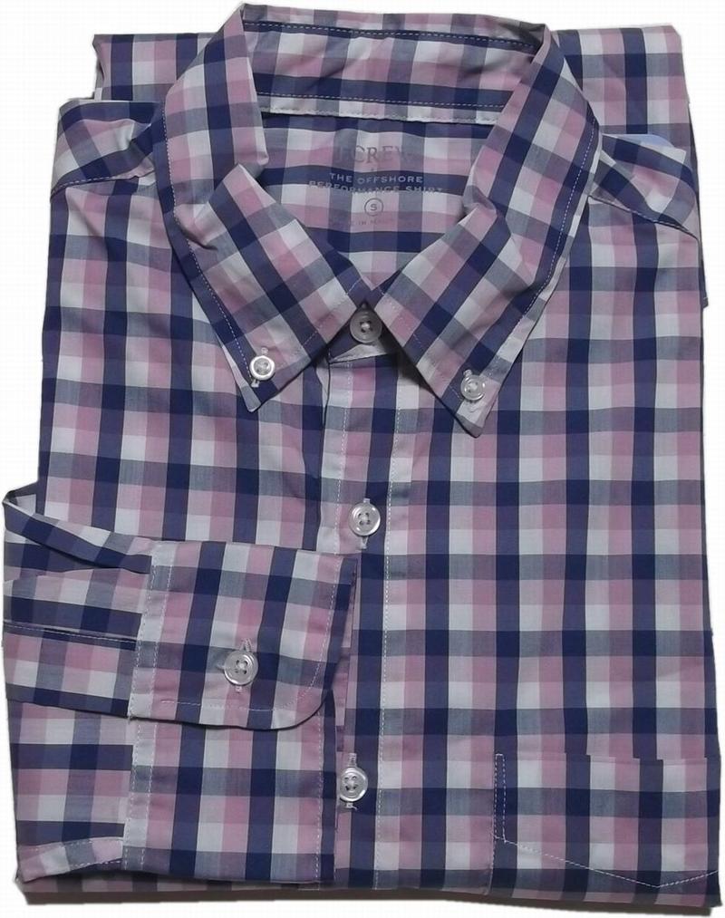 ジェイクルー 長袖 ボタンダウンシャツ チェック ピンク系 メンズ J.CREW BD SHIRTS 040