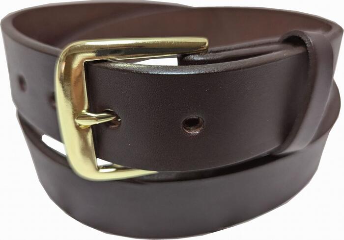 豆の町なめし革 亜米利加製 本革製 なめし革 胴締め 茶 赤銅色 メンズ BOSTON LEATHER BELT BROWN 006