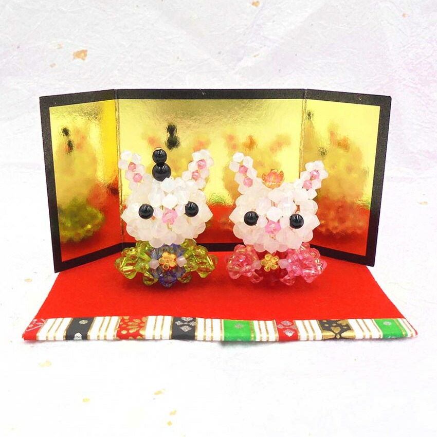 【ひな祭りビーズ】完成品 楽天市場】京・ひしもち雛根付け | おひなさま ひな祭り 根付