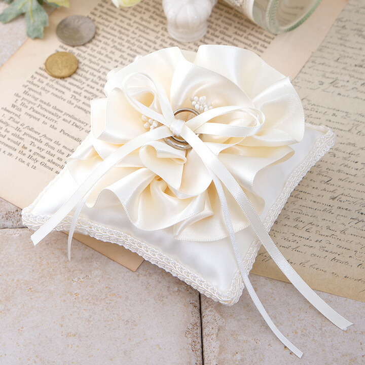 楽天市場 ウェディングキット Junoリングピロー キット ホワイトローズのリングピロー ハマナカ Juno リングピロー キット 手作りキット 手芸キット おしゃれ 上品 手芸材料の通信販売 シュゲール