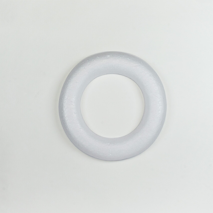 楽天市場】発泡リース 20cm 裏平タイプ リースベース スチロール