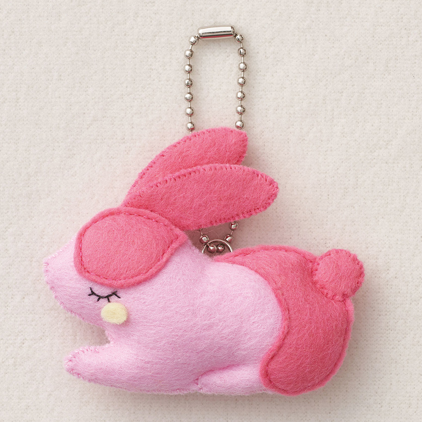 Minimofuu Toy のマスコット どうぶつ うさぎ かわいい キット こども 超激安 親子手芸 Mtm 5 動物 ウサギ マスコット トイ ミニモフー フェルトキット 夏決算