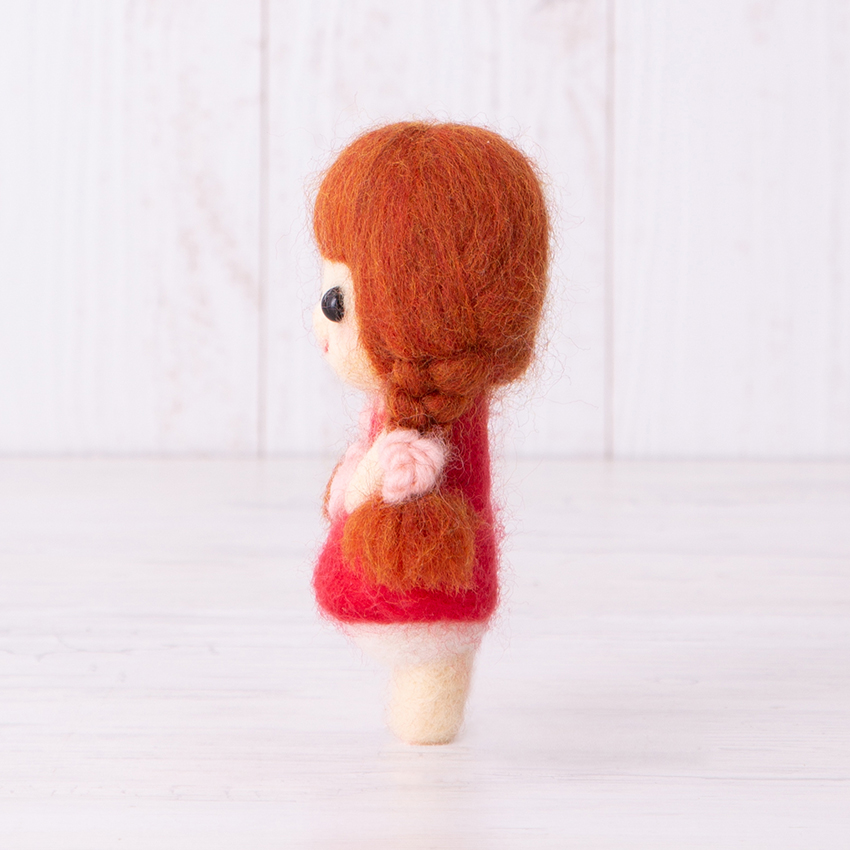 羊毛キット ニードルフェルト フェルティング 羊毛フェルト 人形 女の子 可愛い ミキ 赤毛のおんなのこ メイルオーダー かわいいおんなのこ Miki H441 597 ハマナカ 樹 フェルト羊毛でつくる