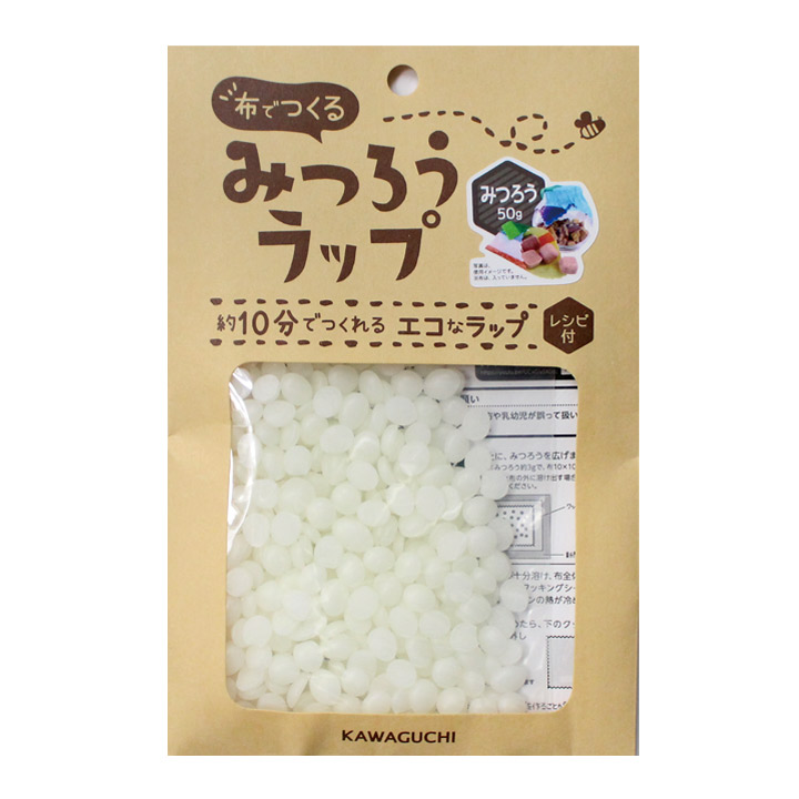 楽天市場 布でつくる みつろうラップ みつろう50ｇ 作り方レシピ付き 河口 蜜蝋ラップ 蜜ろう 布ラップ エコ ラップ ラッピング アウトドア 手芸材料の通信販売 シュゲール