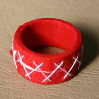 楽天市場】加賀ゆびぬきキット 二色の矢羽根模様 青・白 | 手作り