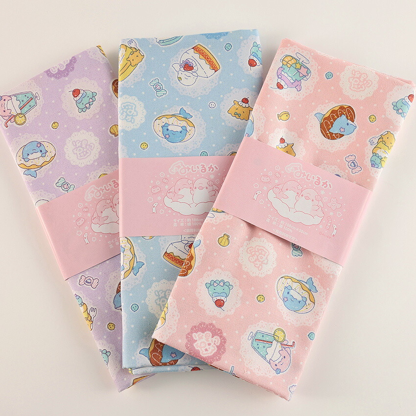 クラフト・布製品 lili 楽天市場】みいるか マリン×星柄 オックス 50cm カットクロス | 生地