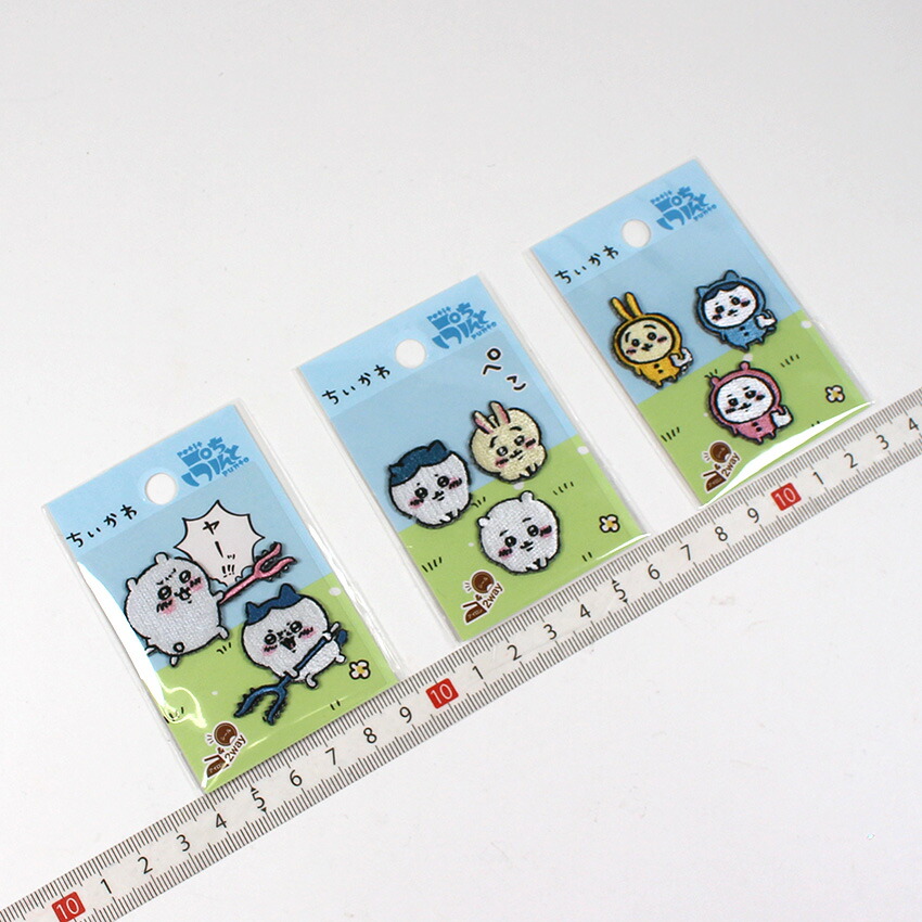 ちいかわ 刺繍ミニワッペン ワッペン アイロン接着 ぷちぷんと シール両用タイプ アップリケ