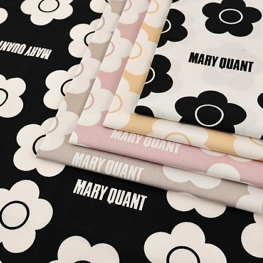 マリークヮント サークル オックス生地① MARY QUANT（マリークヮント） オックス生地 １mカット｜手芸専門店