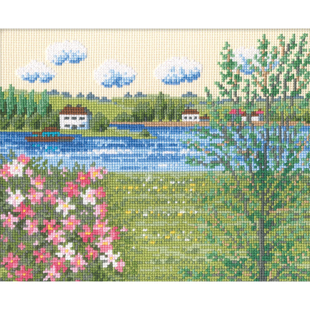 楽天市場】刺繍 コスモ 刺繍キット フランスの風景 No.713 パリの花屋