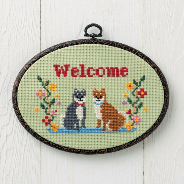 楽天市場】刺繍 キット COSMO（ルシアン） Dog & Flower トイ