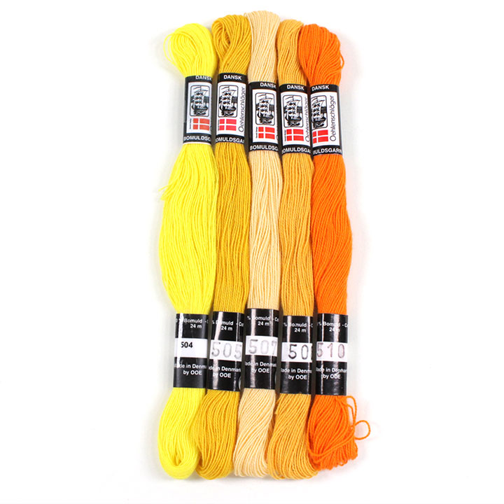 手染め糸★お得セット★№1 楽天市場】O.O.E. 花糸 5色セット マスタード系｜デンマーク製 刺繍糸