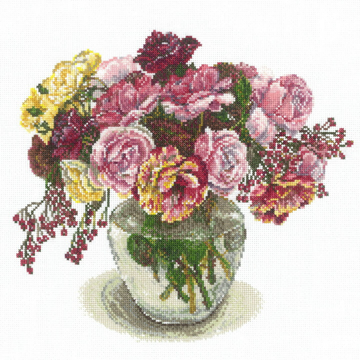 橋本不二子　チューリップとラベンダー　大型サイズ 橋本不二子 チューリップとラベンダー 大型サイズ