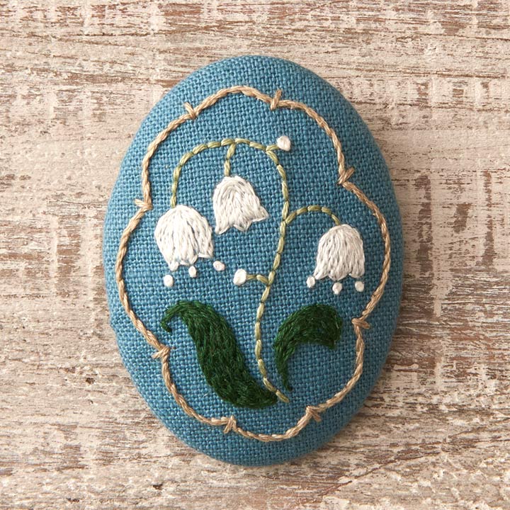 楽天市場】刺繍 フランス刺しゅう ブローチキット スズラン