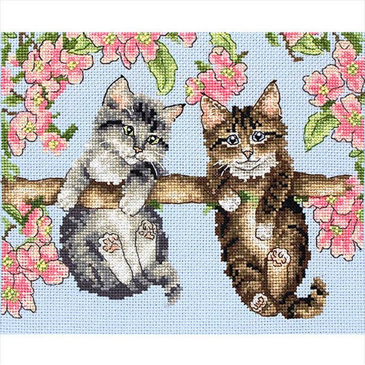 ヨーロッパ式刺繍絵タペストリー: Three Kittens ヨーロッパ式刺繍絵タペストリー: Three Kittens ヨーロッパ式