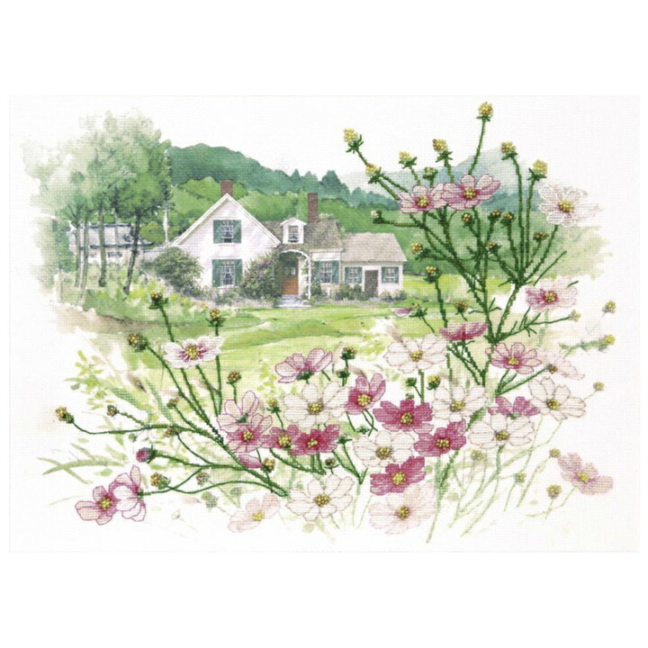 楽天市場】刺繍 Charivna Field comflowers（青い矢車草） 輸入