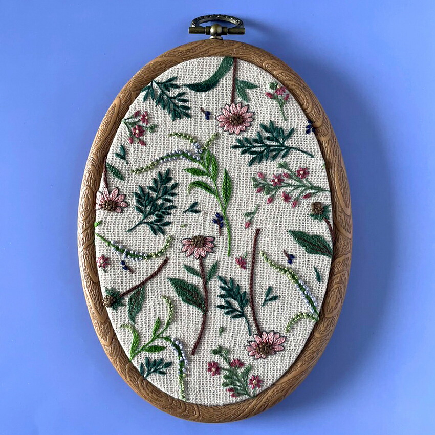 戸塚刺繍作品額　花籠 戸塚刺繍作品額花籠