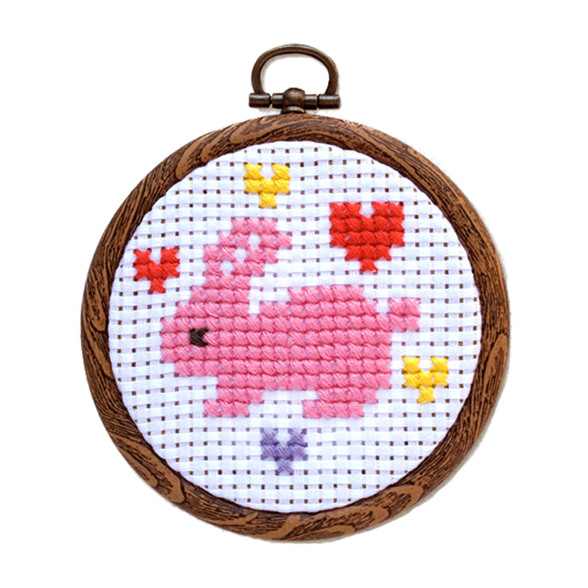 美品　ヴィンテージ　バンビ　刺繍　壁掛け　額　 バンビとうさぎが可愛いらしい 刺繍】おぱんちゅうさぎ刺繍してみた🪡｜opanchu usagi