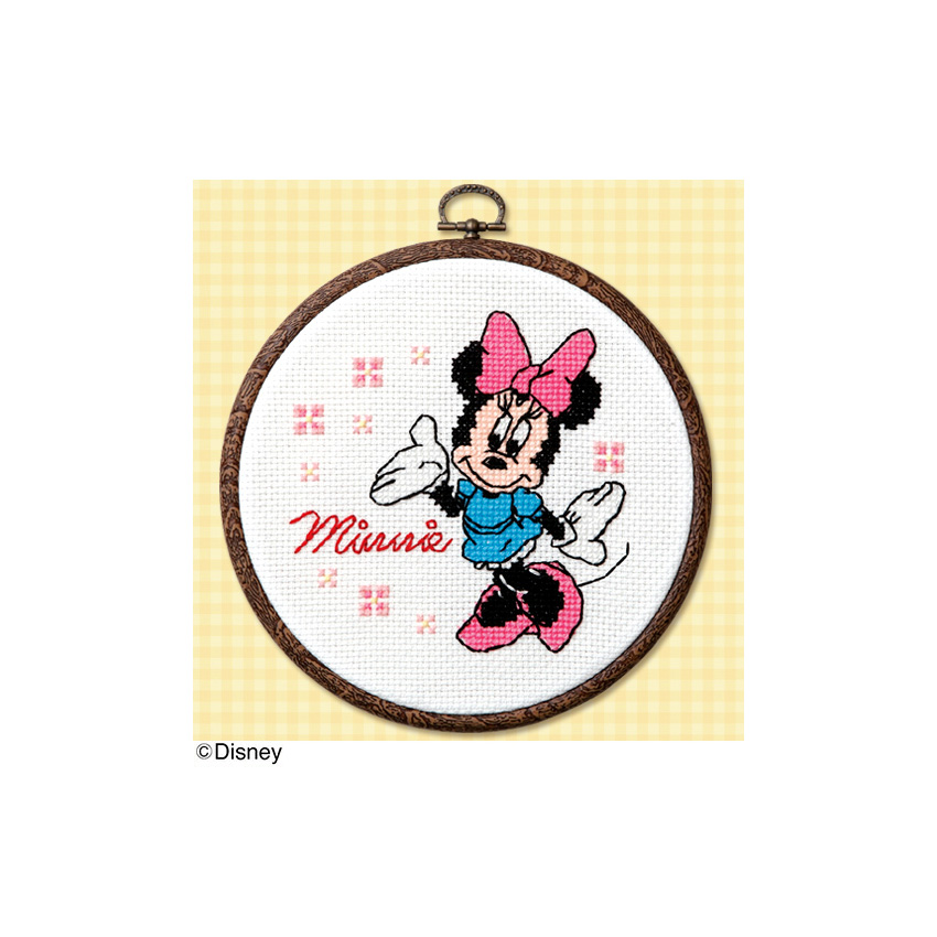 ミニーマウス 刺繍画 縫い絵 一枚限定生産 ミニーマウス 刺繍画 縫い絵 一枚限定生産