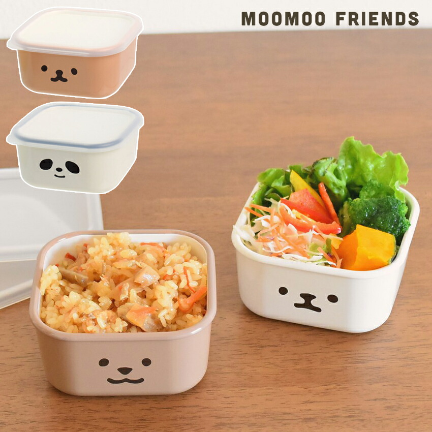 ムームーフレンズ　抗菌フリージングコンテナ S | 保存容器 容器 保存 弁当箱 ご飯 320ml 冷凍 作り置き レンジ対応 電子レンジ対応 食洗機対応 女子 女性 日本製 サブヒロモリ画像