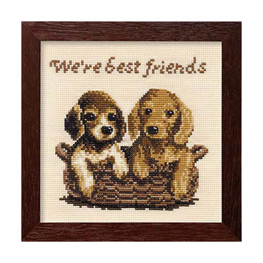 ☆ミュゲ☆オーダー クロスステッチ No.88 女の子と犬 9800 楽天市場】【送料無料】 クロスステッチキット Dog and Flower