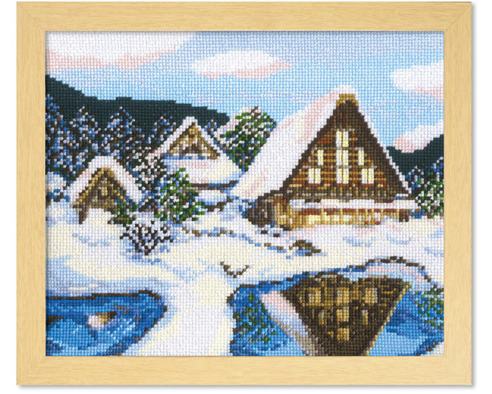 楽天市場】COSMO クロスステッチキット めぐる季節と日本の風景 雪景色