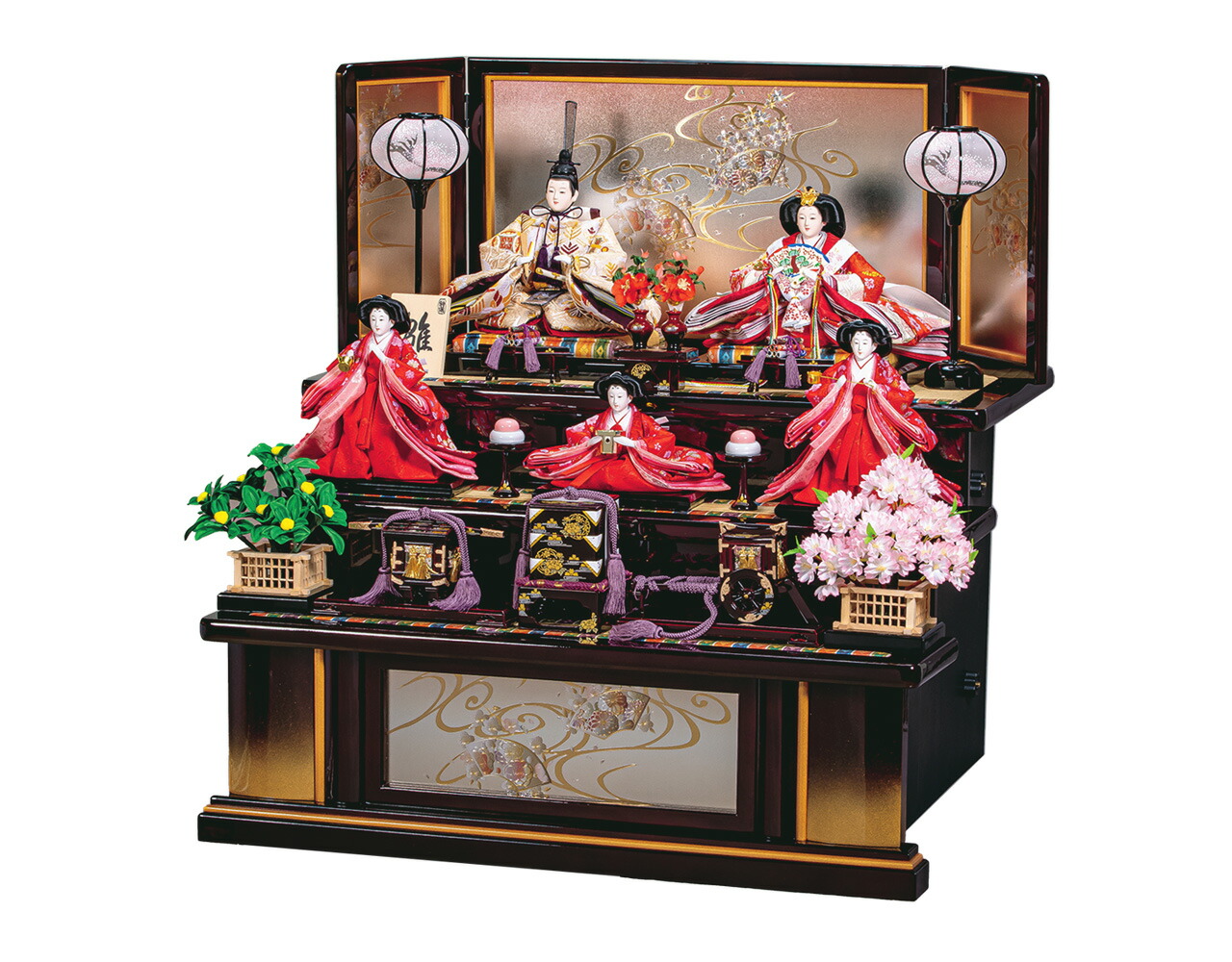 雛人形 ひな人形 お雛様 おひなさま ひな祭り 初節句 かわいい 手作り 新作 秀光 限定品 送料無料 コンパクト ミニ 段 3段 五人 5人 買得 お得 人気 ランキング P80102