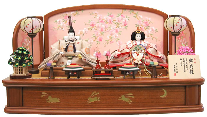雛人形 ひな人形 お雛様 おひなさま かわいい 手作り 年 新作 秀光 限定品 送料無料 コンパクトミニ 初節句 ひな祭り 親王 二人 2人 平飾り うさぎ 兎 男雛 女雛 買得 お得 人気 ランキング P81028