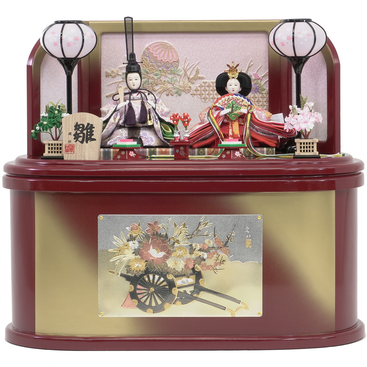 雛人形 ひな人形 お雛様 おひなさま コンパクト ミニ 初節句 かわいい ひなまつり 雛祭り 送料無料 親王 収納 二人 2人 伝統  年 新作 秀光 P85214