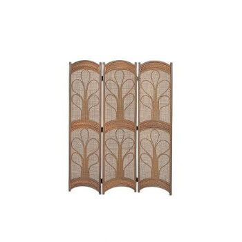 今枝商店 Romantic Rattan 籐スクリーン 3連(3パネル) ロータイプ B563B【送料無料】|収納ラボ