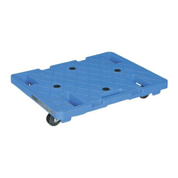 サカエ キャリースタッキング仕様 4輪自在タイプ 600&times;480&times;107mm ブルー SC-600UB【送料無料】｜収納ラボ