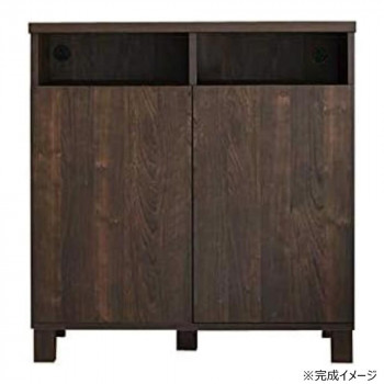 日本製組立家具 リビングボード 収納キャビネット CO-NC-8075CT ダークブラウン【送料無料】|収納ラボ