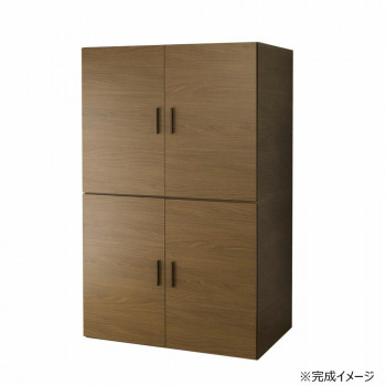 日本製組立家具 CO-TS 布団収納タンス ブラウン(2梱包)【送料無料】|収納ラボ