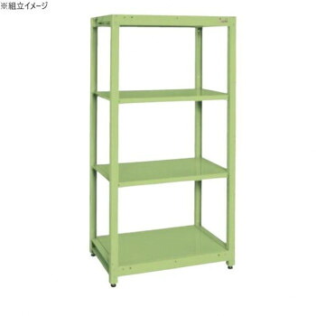 サカエ スチールラック 4段タイプ 900×615×1800mm グリーン SLN-9054【送料無料】|収納ラボ