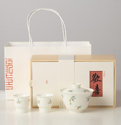 工夫茶器セット陶磁器プレゼントティーポット蓋茶杯ティーポット旅行茶器お土産｜Shuozhou