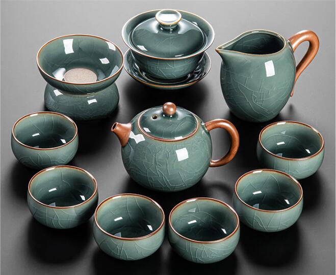 陶磁器茶器セット家庭用セットオフィスでお茶を入れるための工夫ティーポットお茶を飲む|Shuozhou