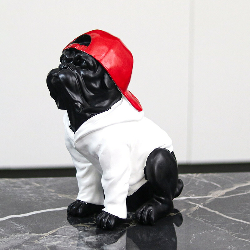 エブリン北欧スタイル樹脂製犬像動物彫刻、家のリビングルームの本棚の装飾品｜Shuozhou